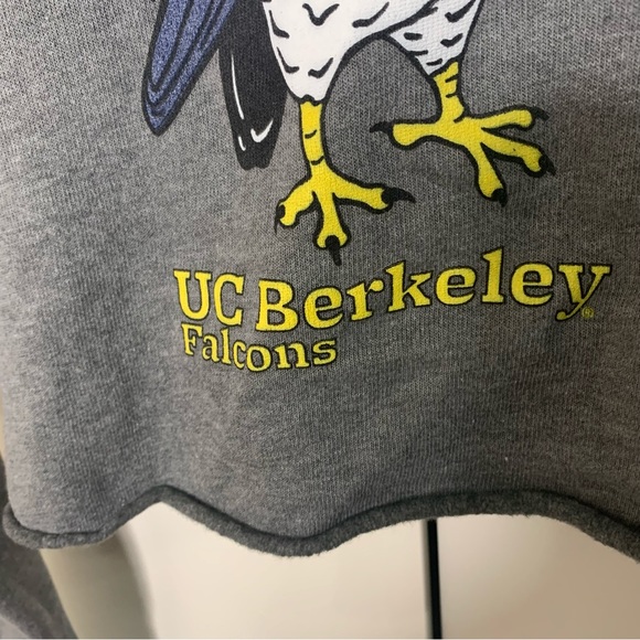 Bella Canvas Fleece Collection UC Berkeley Falcons Graphic Crop Sweatshirt - Picture 5 of 12